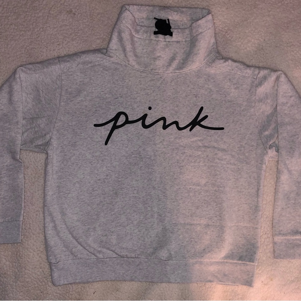 PINK Victoria's Secret Gray Cowl Neck Sweatshirt